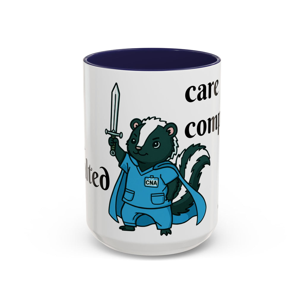 CNA Skunk Warrior Accent Coffee Mug — "Funk defeated,Care Completed"