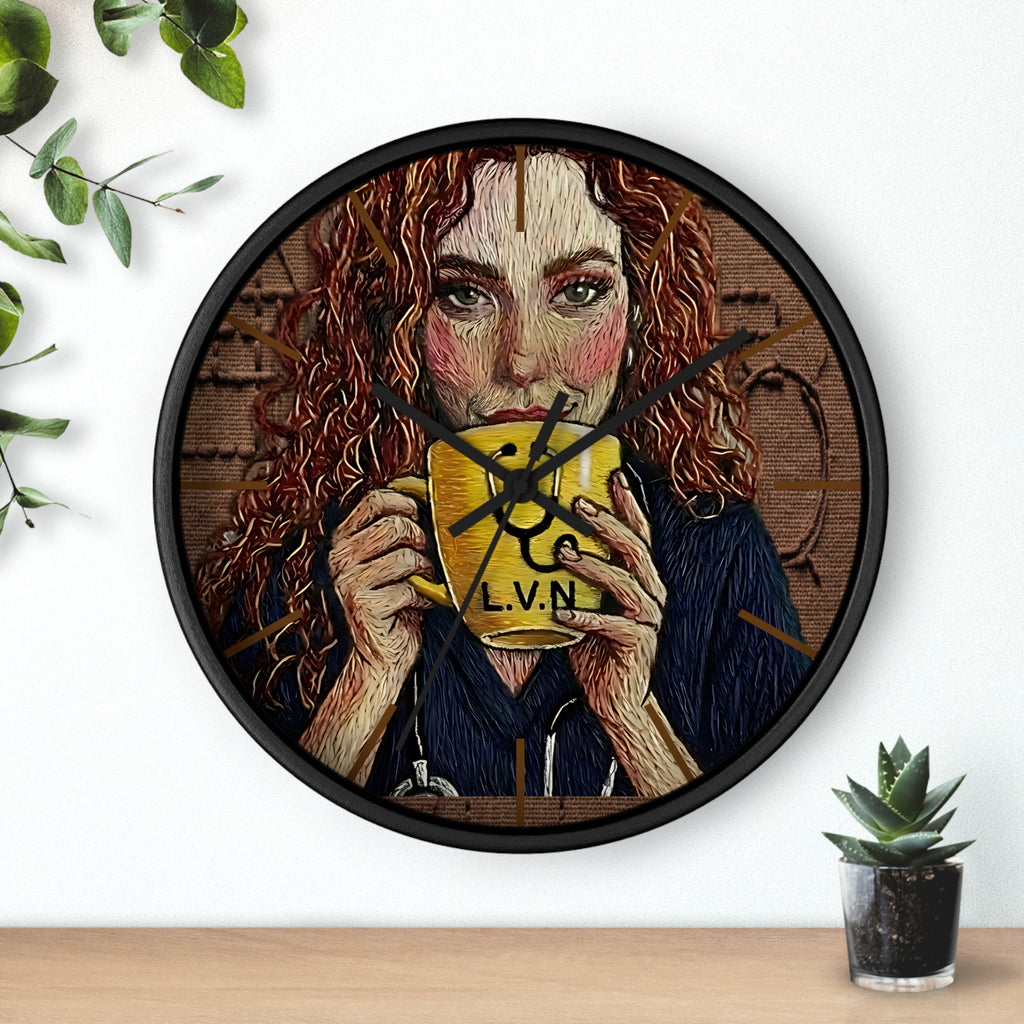 Wall Clock — Artisan Portrait Nurse  (L.V.N.) Decorative Home Clock