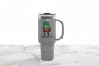40oz Insulated Travel Mug — Boxing Nurse Frog "Healing with a Left Hook"