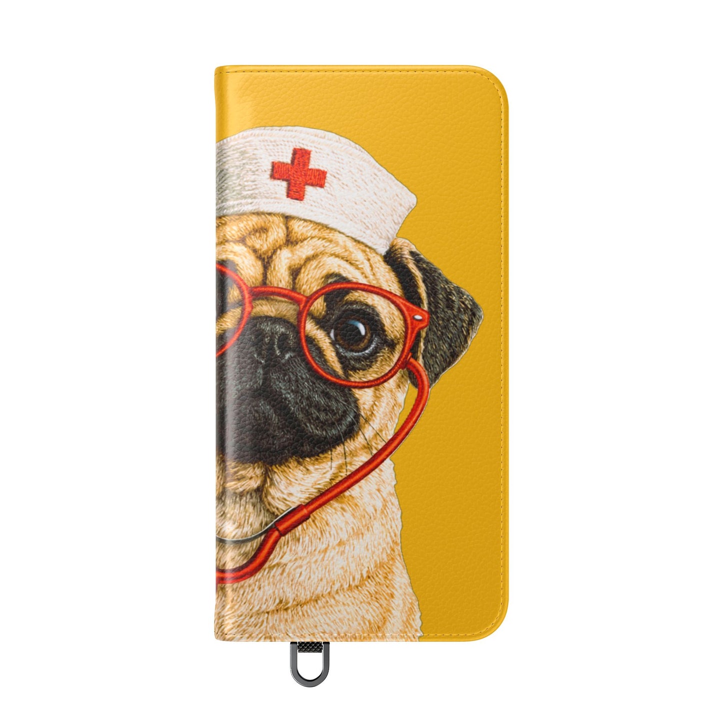 Pug Nurse Flip Phone Case – Cute Medical Phone Cover