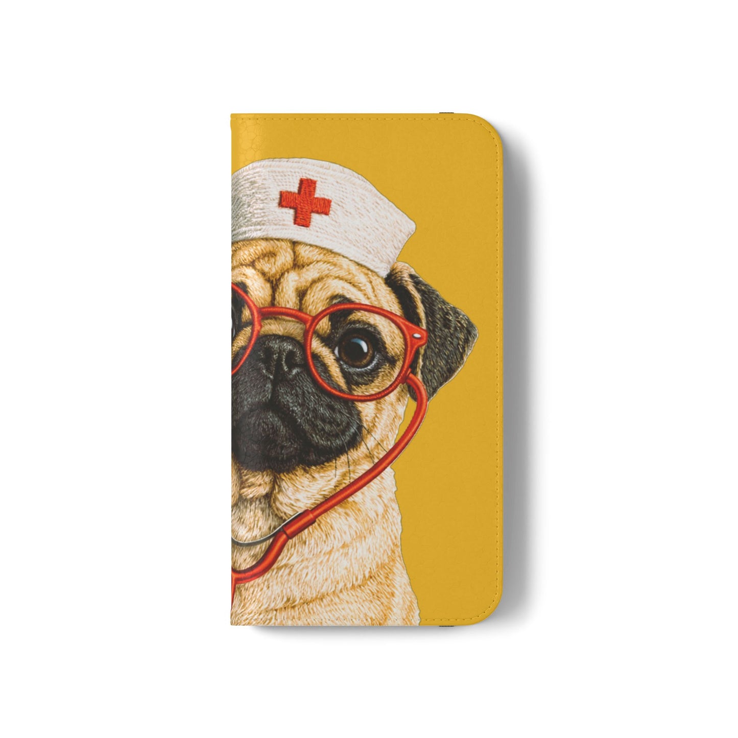 Pug Nurse Flip Phone Case – Cute Medical Phone Cover
