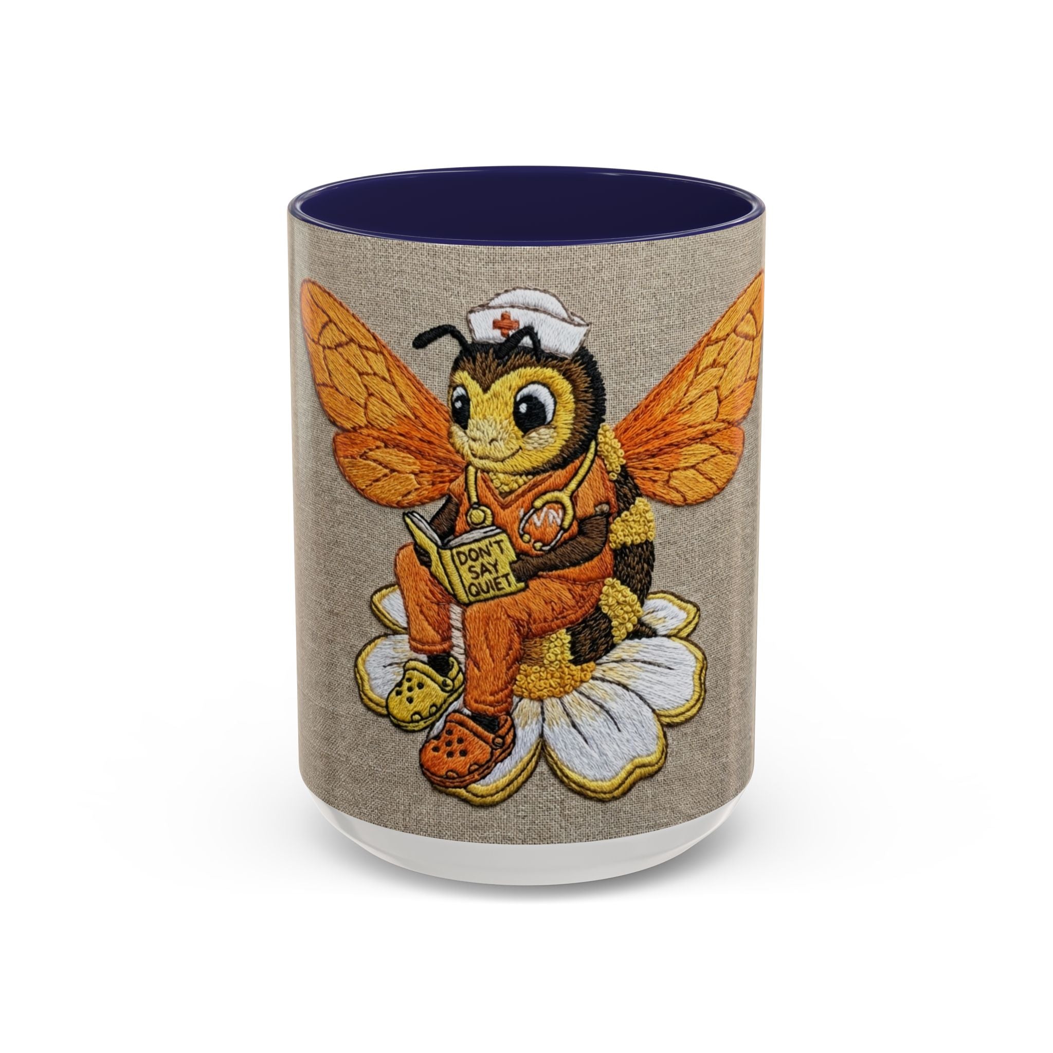 Bee Nurse Coffee Mug — Cute ‘Sleep Phy’ Floral Accent Mug (11/15oz)