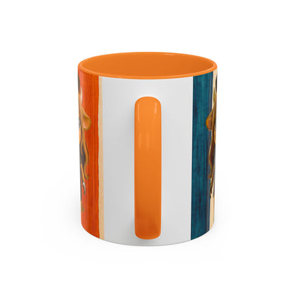 Cute Nurse Calf Coffee Mug – Colorful Striped 11oz/15oz Gift for Nurses & Vet Techs