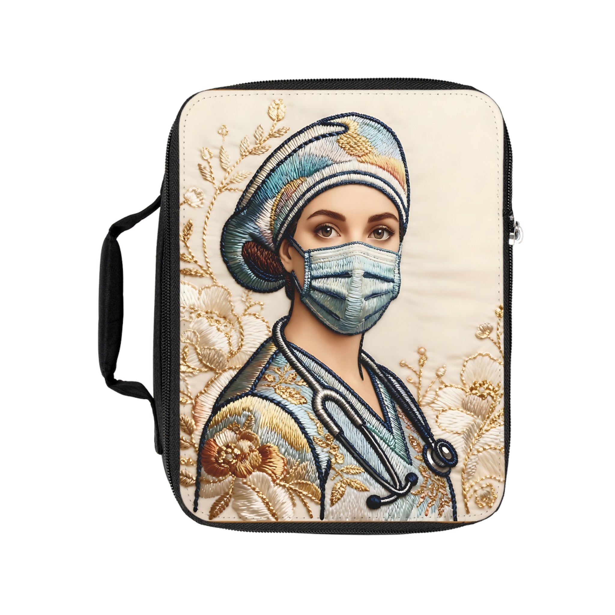 “Golden Shift” Embroidered Lunch Bag