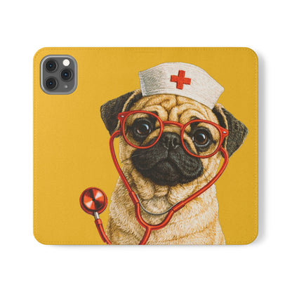 Pug Nurse Flip Phone Case – Cute Medical Phone Cover