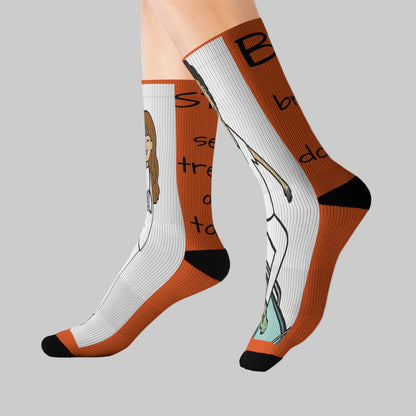 Funny Nurse Socks - Medical Tech Sublimation Socks with 'Bring In Donuts, Send Treats and Tacos' Design