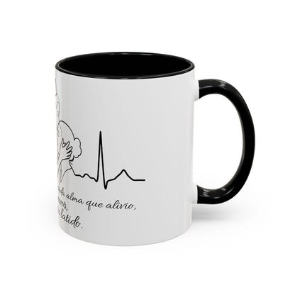 Nurse & Mom Tribute Coffee Mug – "Va conmigo, mamá, en mi corazón tu latido"