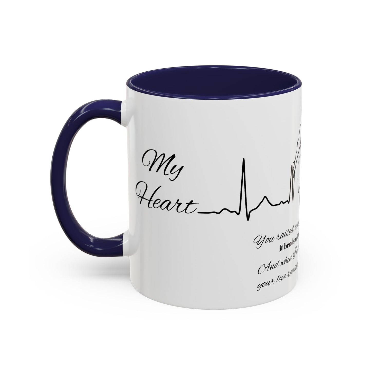 Mothers Day Mug Accent Coffee Mug (11, 15oz) The Heart Behind My Scrubs