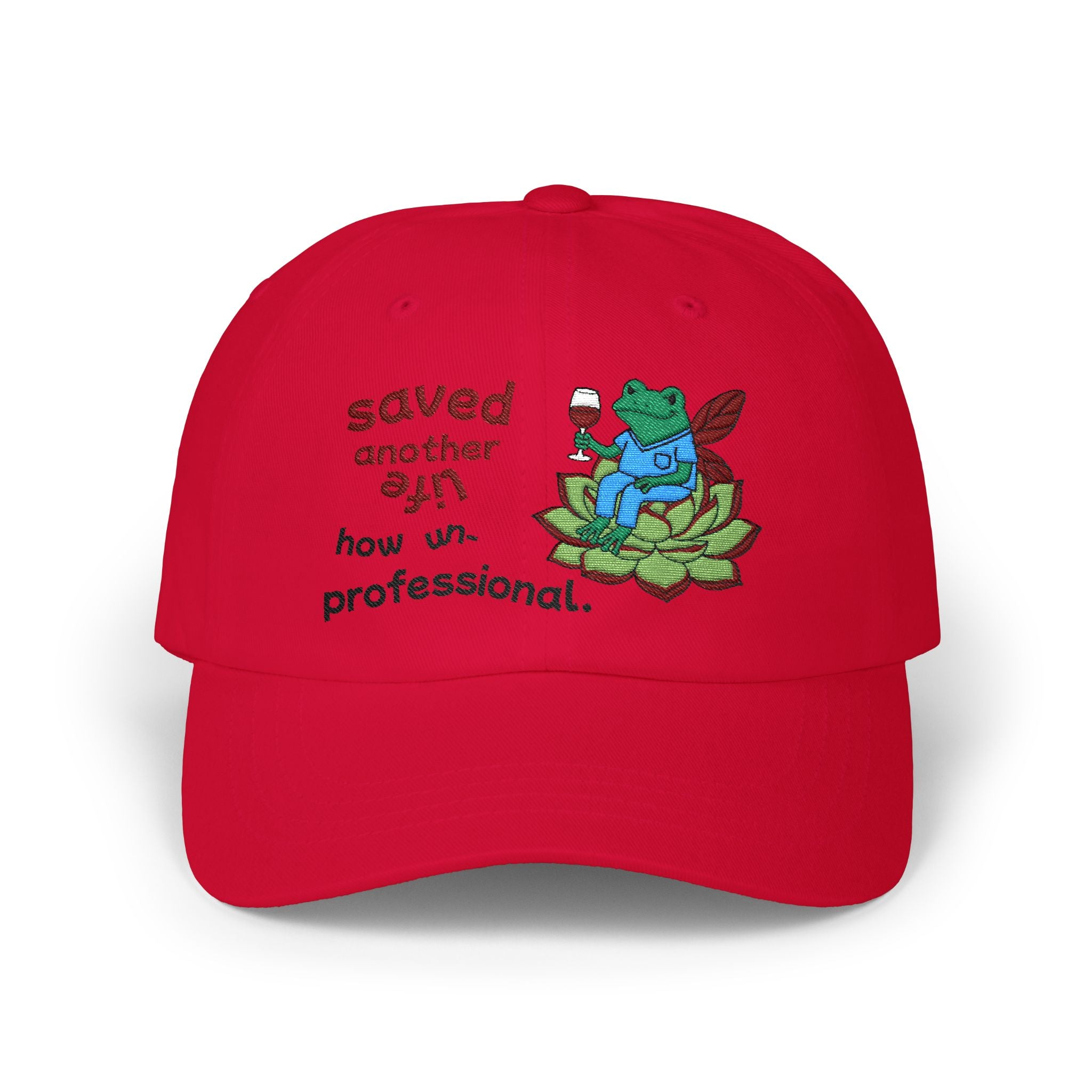 Nurse Frog Cap — "Not Professional" Funny Nurse Hat