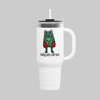 40oz Insulated Travel Mug — Boxing Nurse Frog "Healing with a Left Hook"