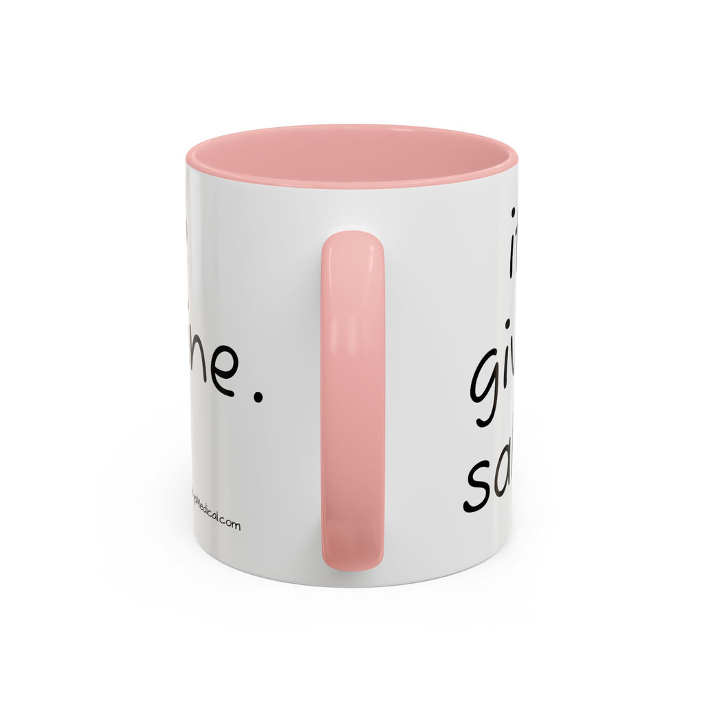 Nurse Sloth Coffee Mug — "it's giving Salty... Like Saline" Accent Mug