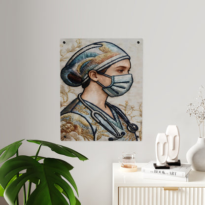Guardian in Stitches – Acrylic Tribute to healthcare Heroes