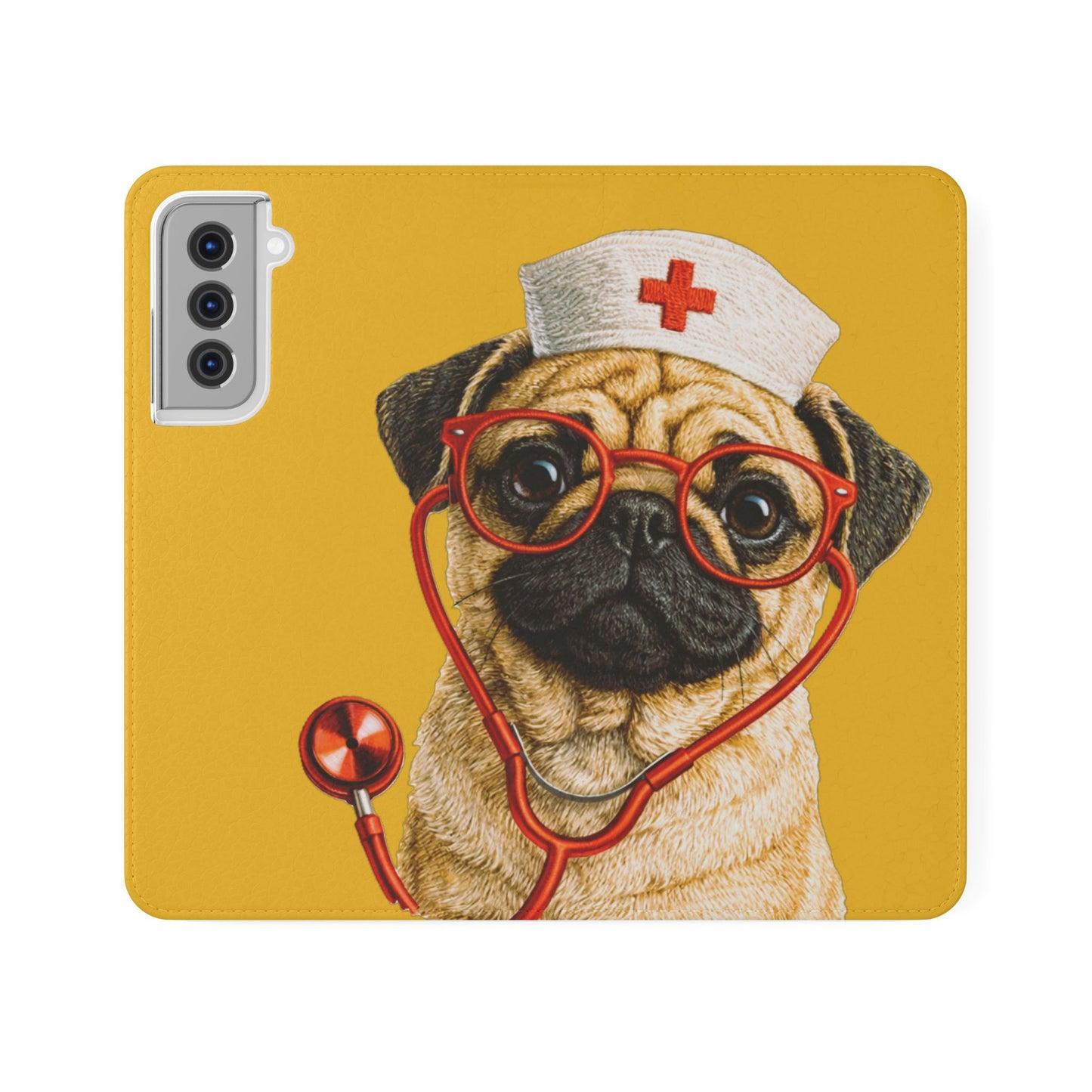 Pug Nurse Flip Phone Case – Cute Medical Phone Cover