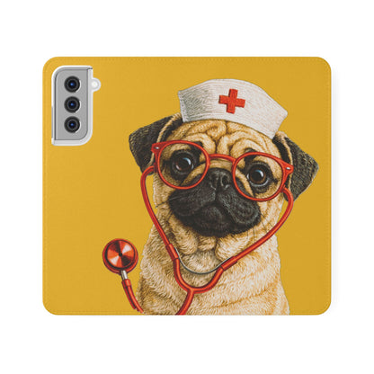 Pug Nurse Flip Phone Case – Cute Medical Phone Cover