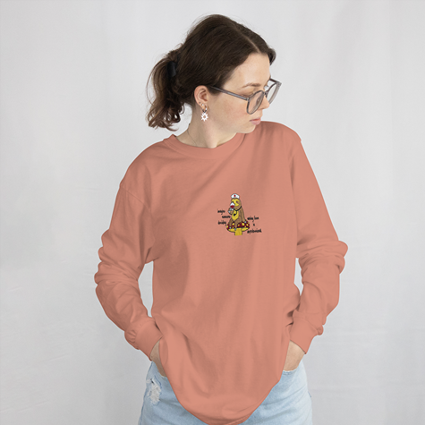 Sloth Nurse Mushroom Wine Sweatshirt