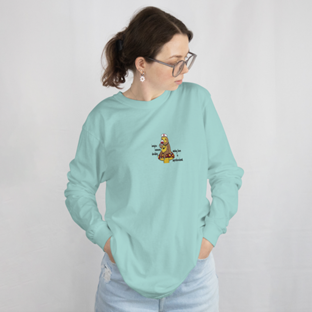 Sloth Nurse Mushroom Wine Sweatshirt