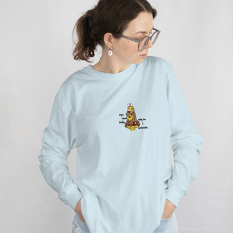 Sloth Nurse Mushroom Wine Sweatshirt