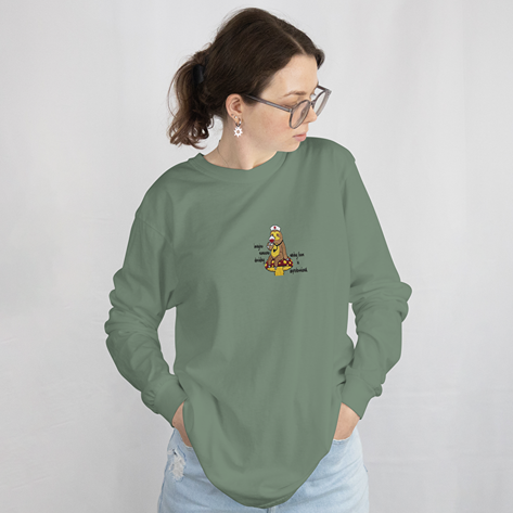 Sloth Nurse Mushroom Wine Sweatshirt