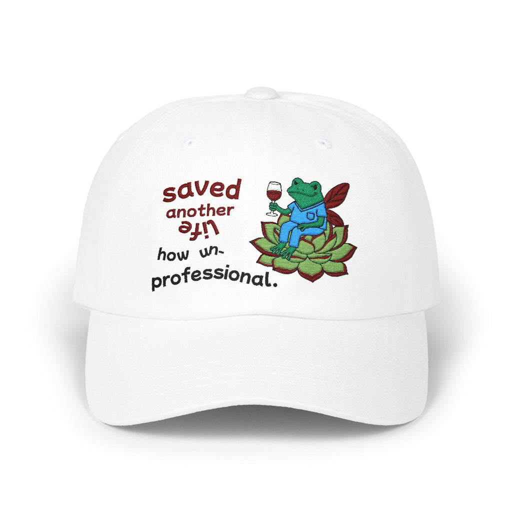Nurse Frog Cap — "Not Professional" Funny Nurse Hat