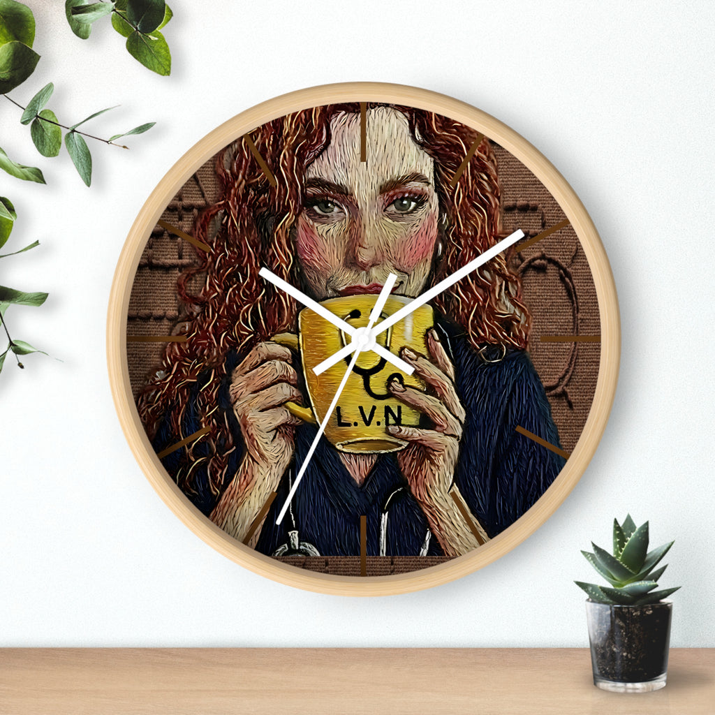 Wall Clock — Artisan Portrait Nurse  (L.V.N.) Decorative Home Clock