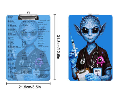 Galactic RN Clipboard — Sci‑Fi Nurse with Quick‑Check Charts