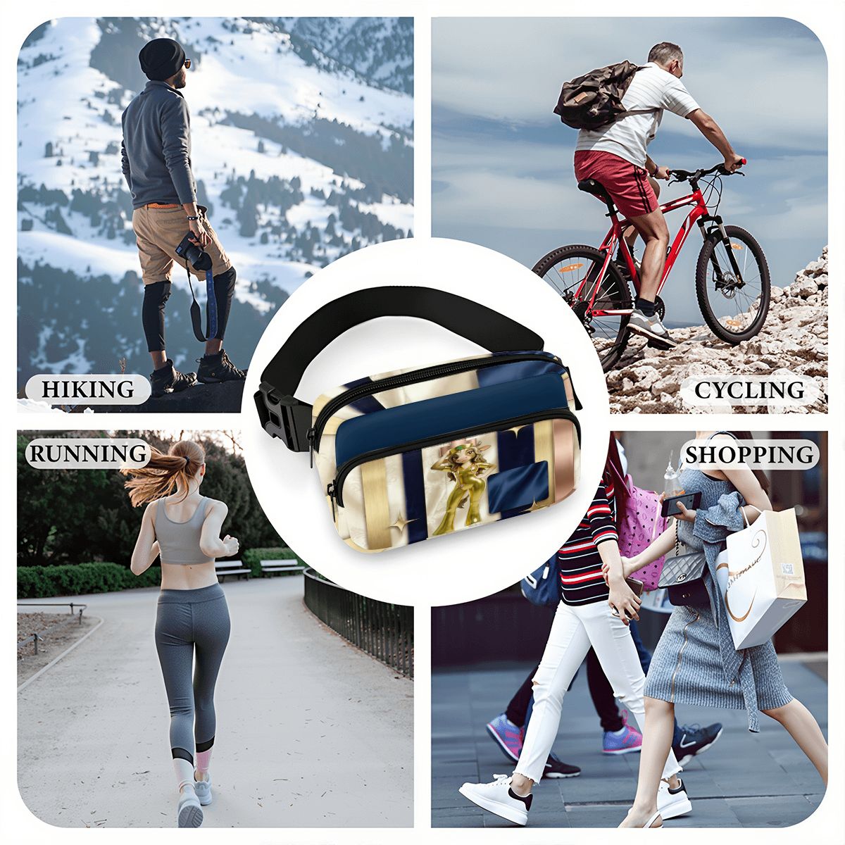 BluTokyo Goldline Luxe Fanny Pack