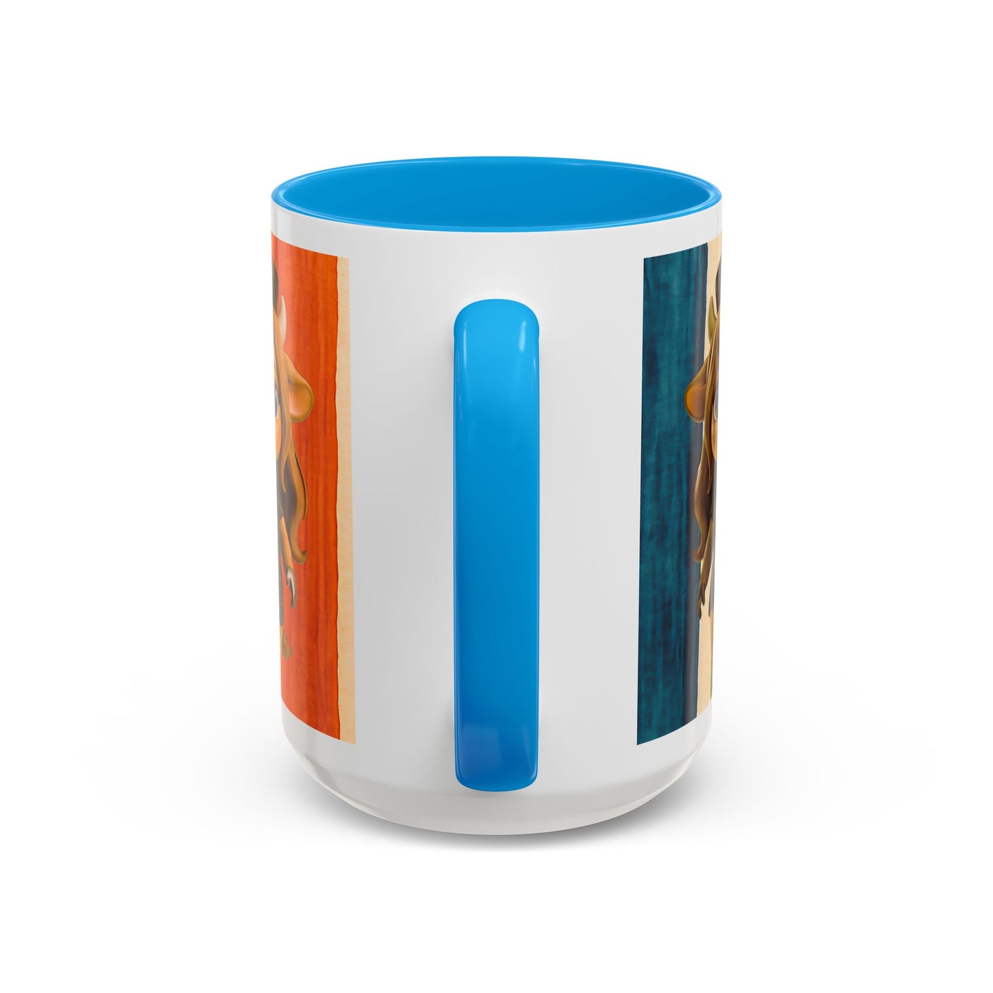 Cute Nurse Calf Coffee Mug – Colorful Striped 11oz/15oz Gift for Nurses & Vet Techs
