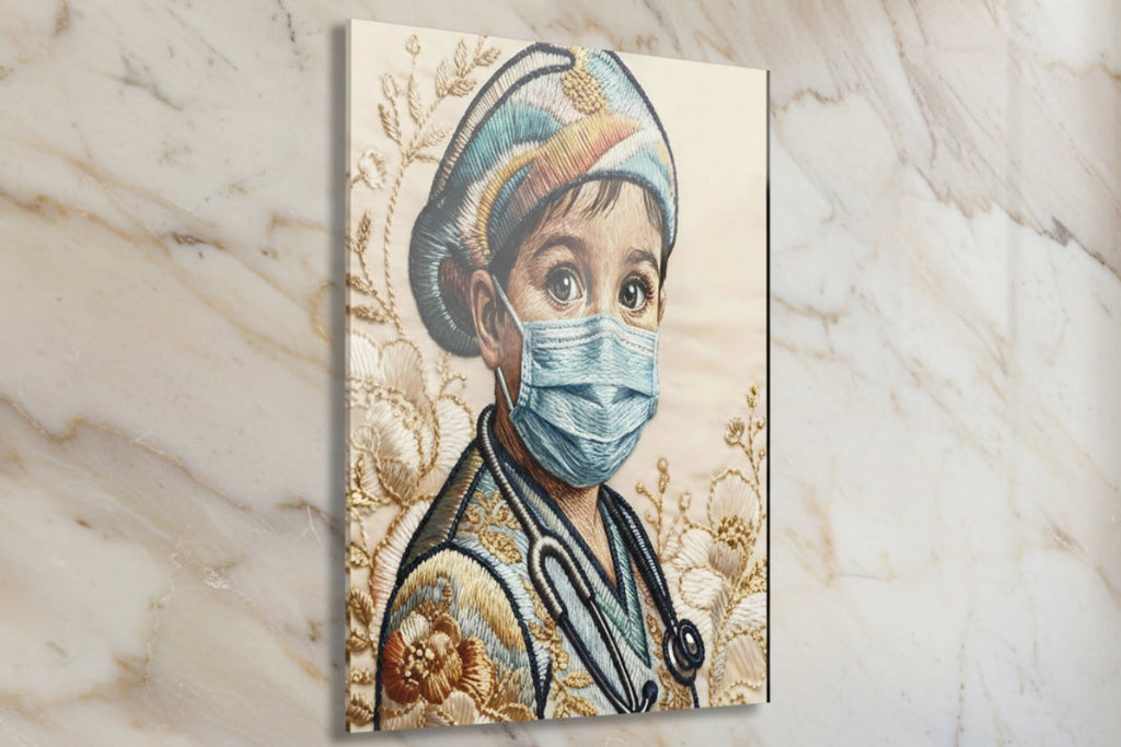 In my daddy's shoes Acrylic Print — Future Medical Hero Wall Art (French Cleat Hanging)