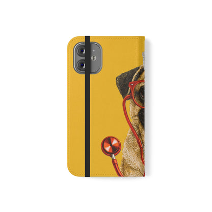 Pug Nurse Flip Phone Case – Cute Medical Phone Cover