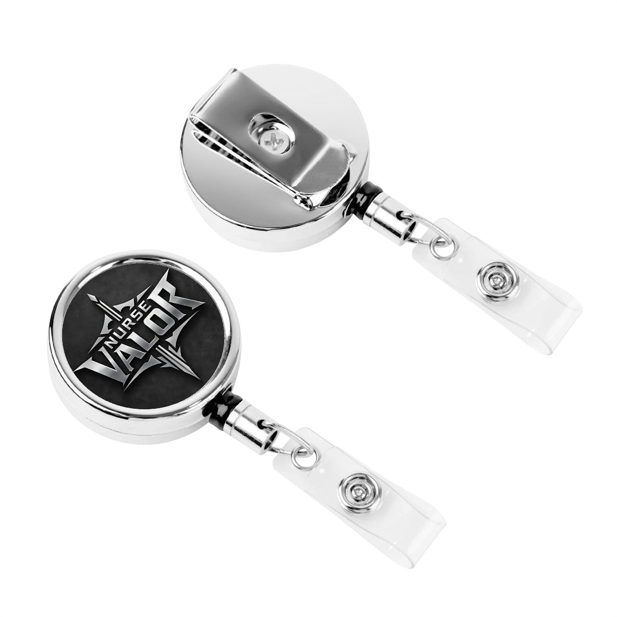 Nurse Valor – “Shield & Shift” Edition-Heavy Duty Metal Badge Reel