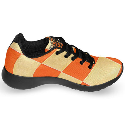 Llama on a Board Slip‑Ons — Orange Check Edition”