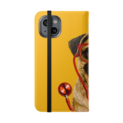 Pug Nurse Flip Phone Case – Cute Medical Phone Cover
