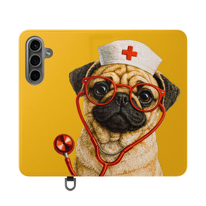 Pug Nurse Flip Phone Case – Cute Medical Phone Cover