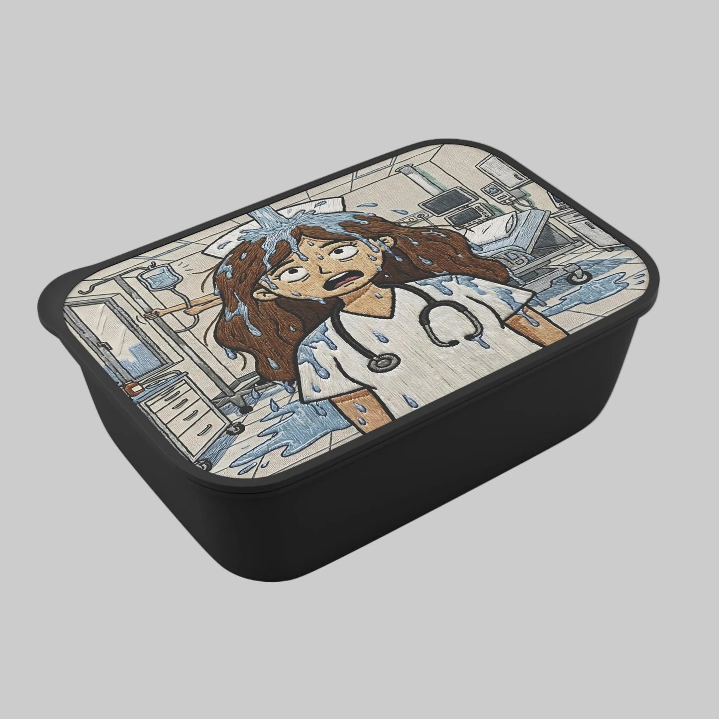 Nurse Emergency Splash PLA Bento Box with Utensils