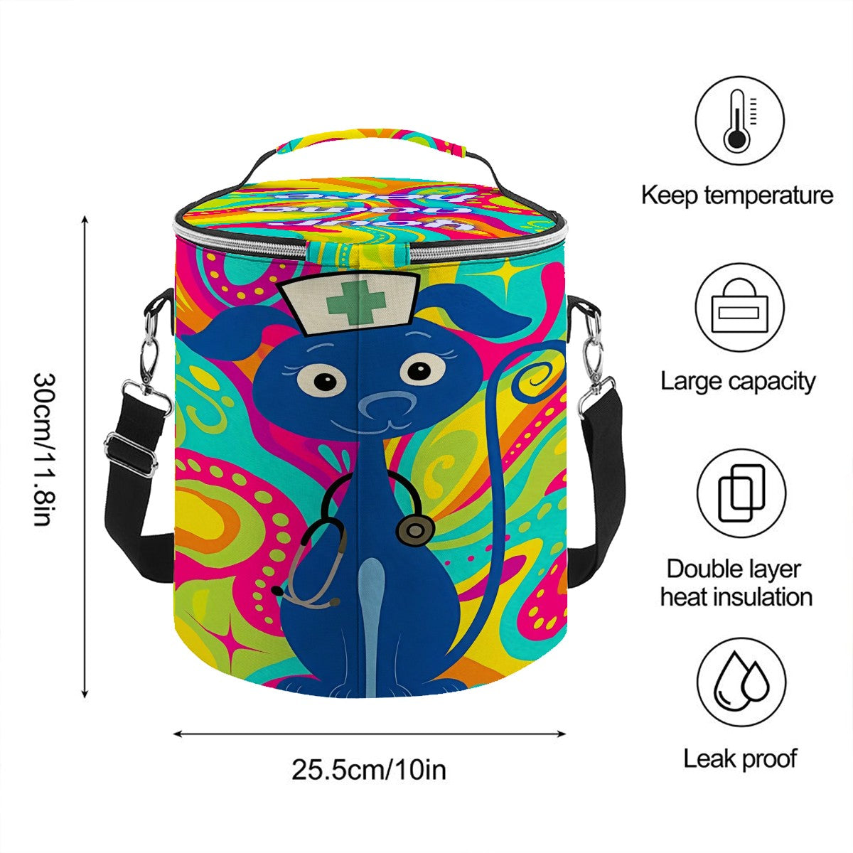 Kawaii Nurse Dog Lunch Bag – BluTokyo Rainbow Edition