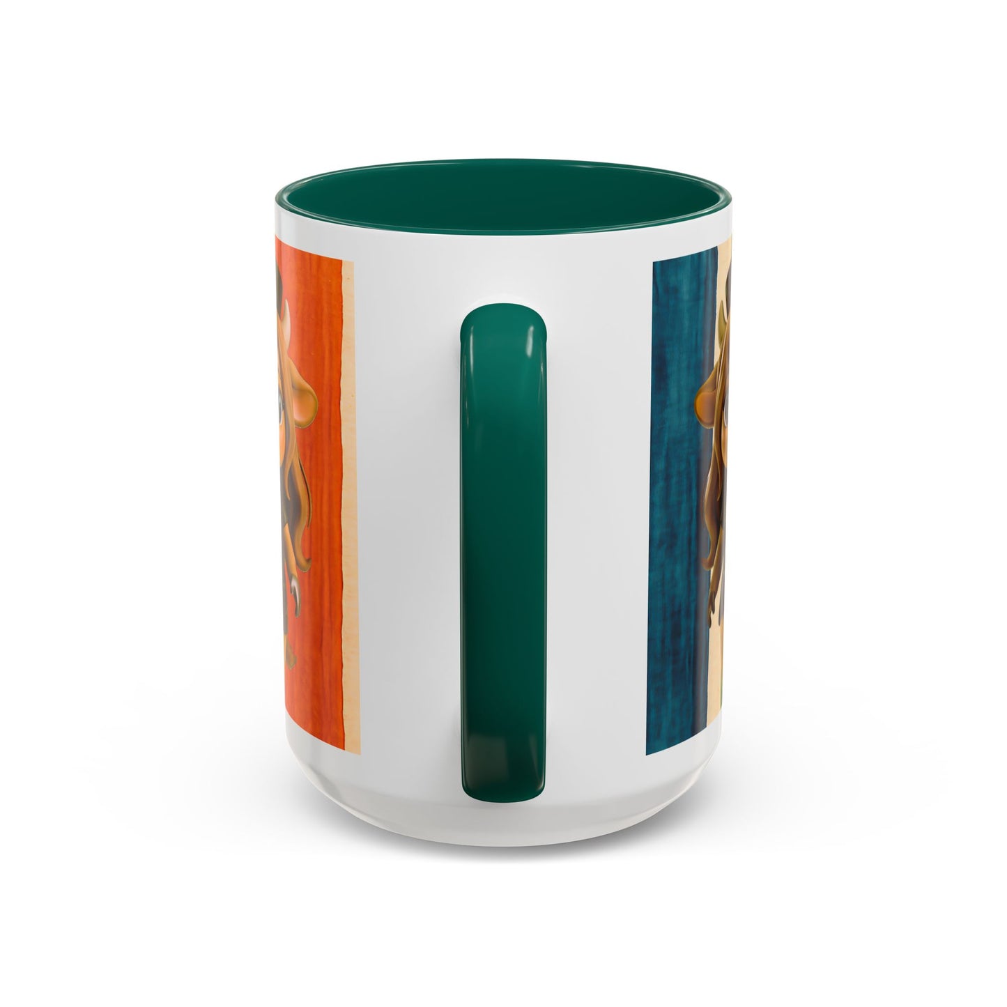 Cute Nurse Calf Coffee Mug – Colorful Striped 11oz/15oz Gift for Nurses & Vet Techs