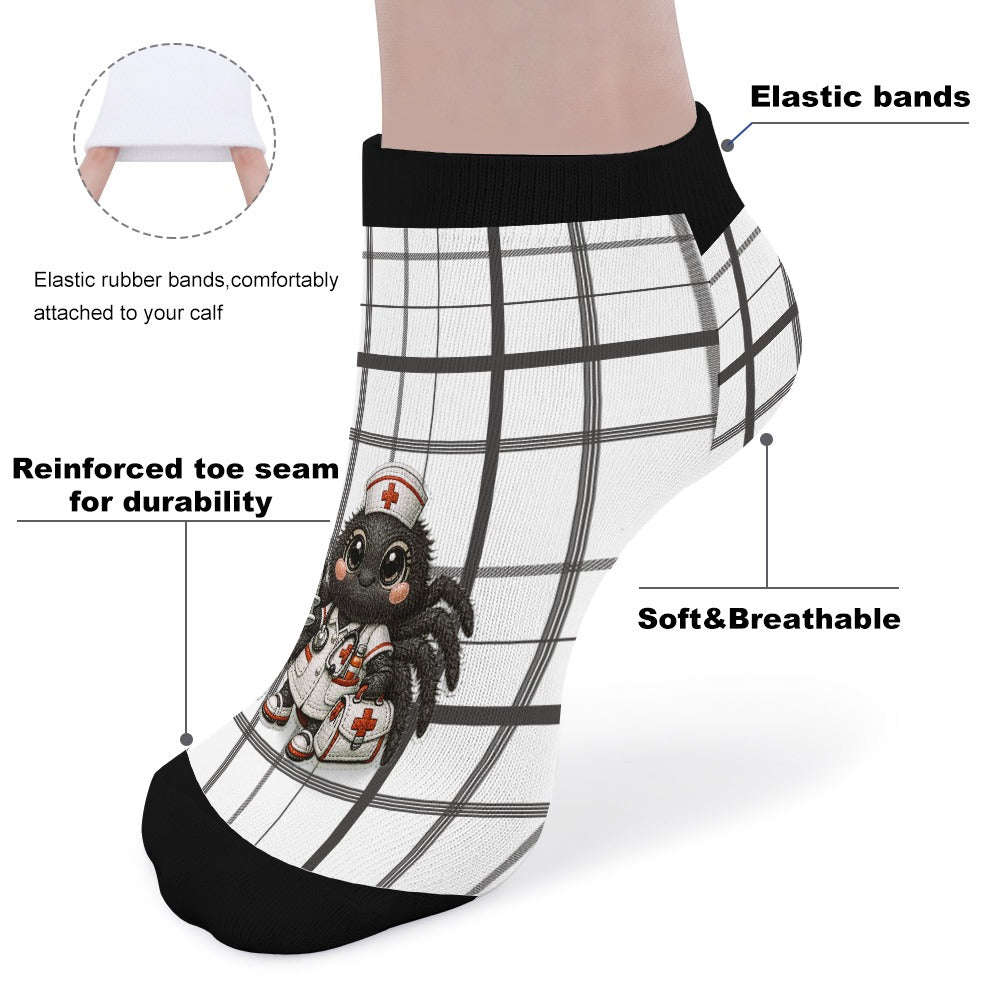 - Little Nurse Spider Socks — Cute Creepy‑Crawly Care (5 Pairs Of The Same Picture)