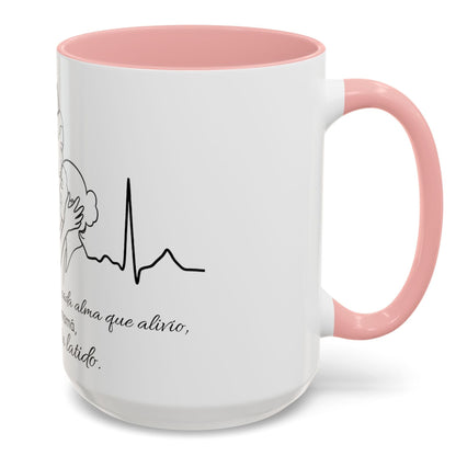 Nurse & Mom Tribute Coffee Mug – "Va conmigo, mamá, en mi corazón tu latido"