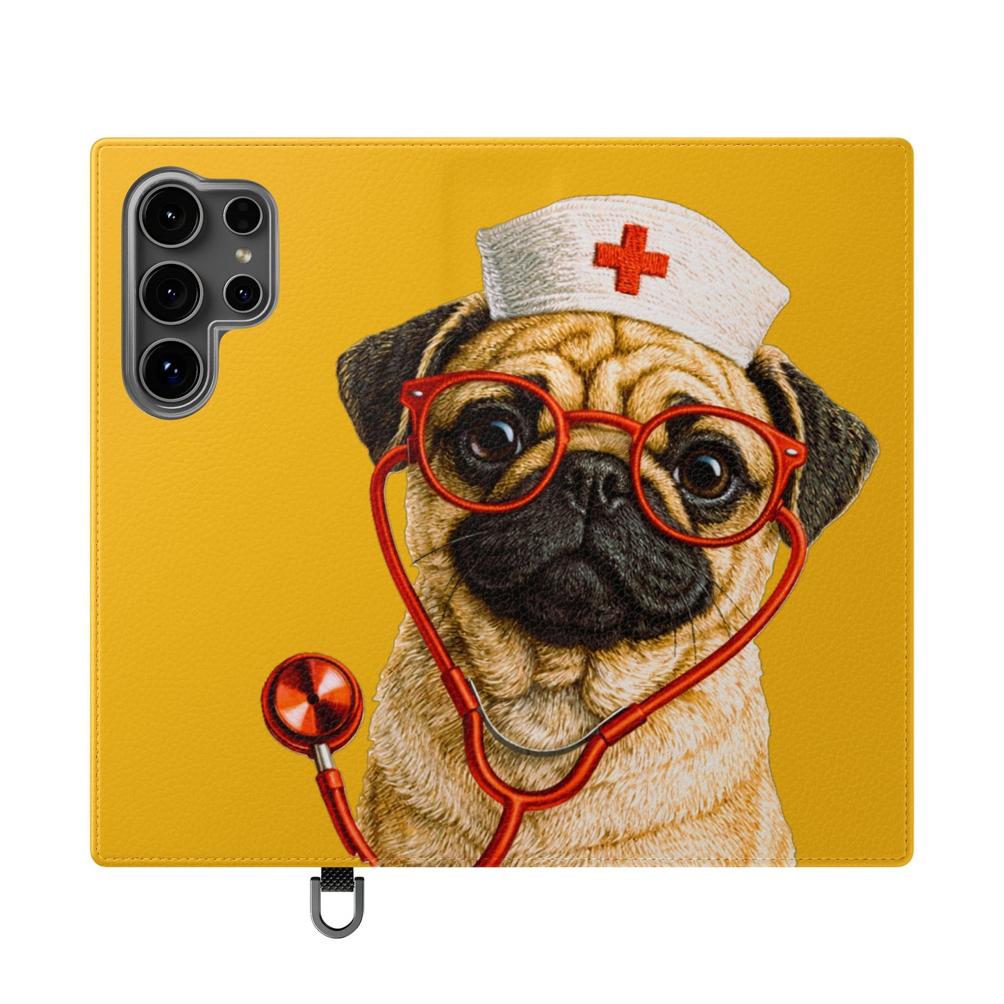 Pug Nurse Flip Phone Case – Cute Medical Phone Cover