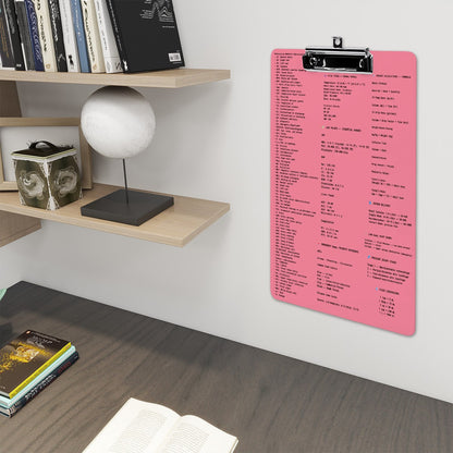 Frontline Care Clipboard: Pink Precision Acrylic Clipboard