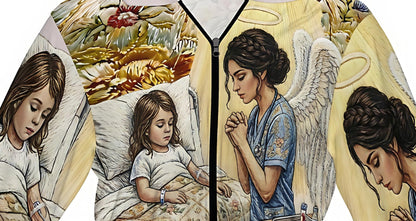 Nurse Angel Chiffon Cropped Jacket zipper coat