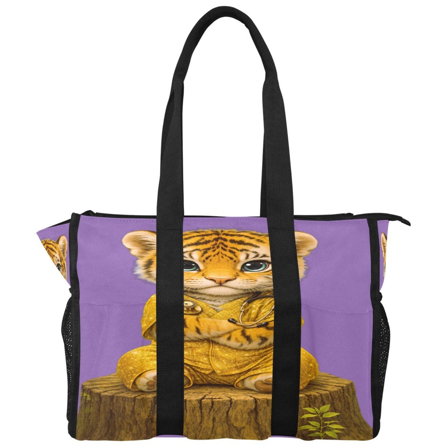 Yoga Tiger Tote for Nurses, Students & Moms