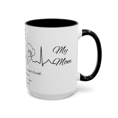 Mothers Day Mug Accent Coffee Mug (11, 15oz) The Heart Behind My Scrubs