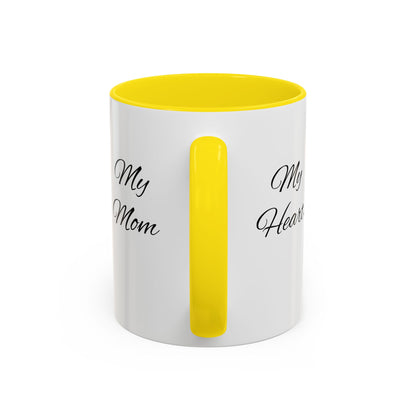 Mothers Day Mug Accent Coffee Mug (11, 15oz) The Heart Behind My Scrubs