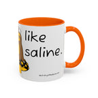 Nurse Sloth Coffee Mug — "it's giving Salty... Like Saline" Accent Mug