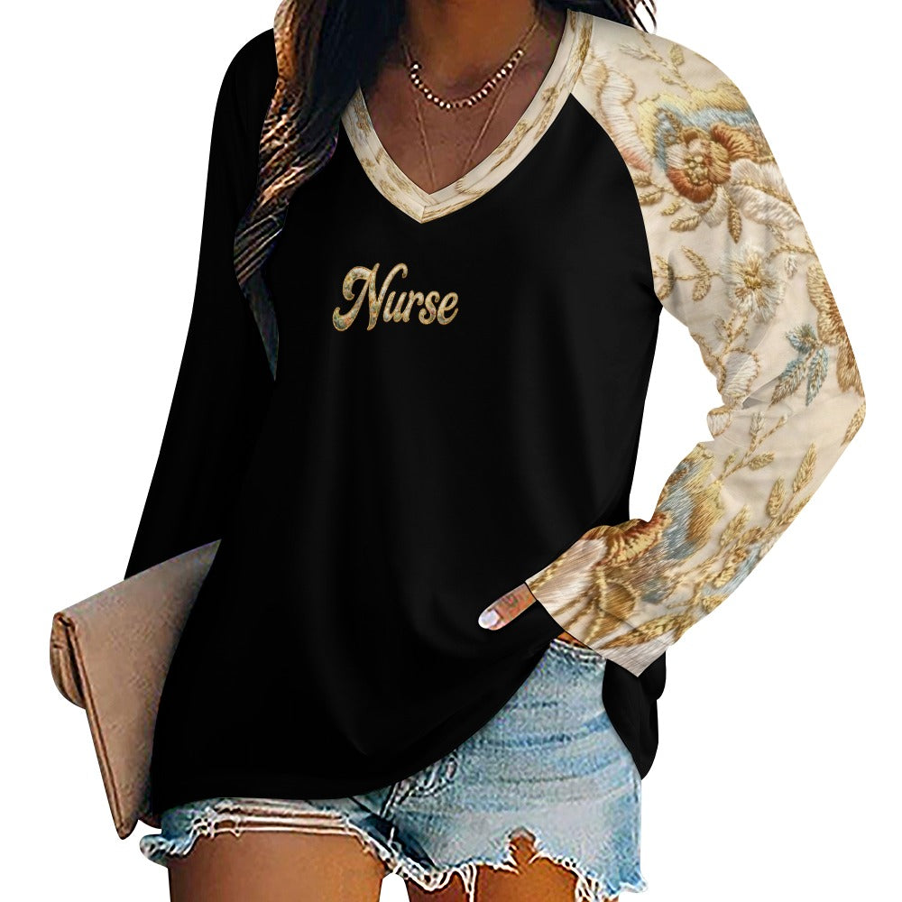 Golden Script Nurse Luxe Comfort Top