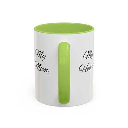 Mothers Day Mug Accent Coffee Mug (11, 15oz) The Heart Behind My Scrubs