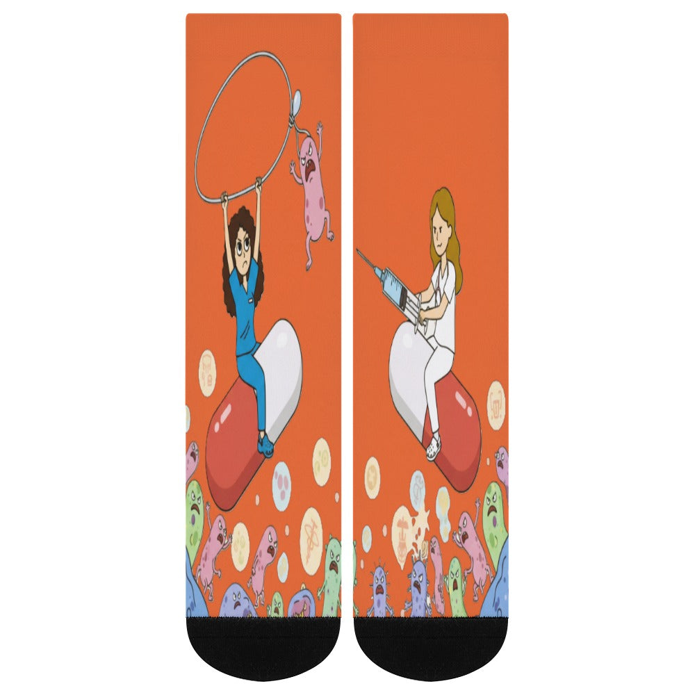 - Shift Warriors Socks — Germ‑Slayers Unite