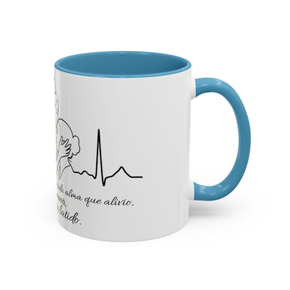 Nurse & Mom Tribute Coffee Mug – "Va conmigo, mamá, en mi corazón tu latido"