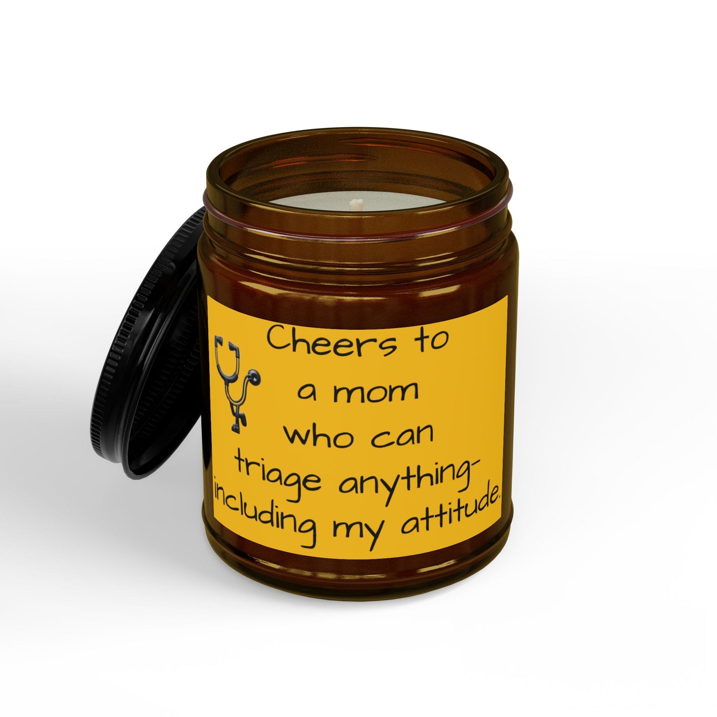 Nurse Mom Soy Candle — "Cheers to a Mom Who Can Triage Anything" (4 & 9 oz)